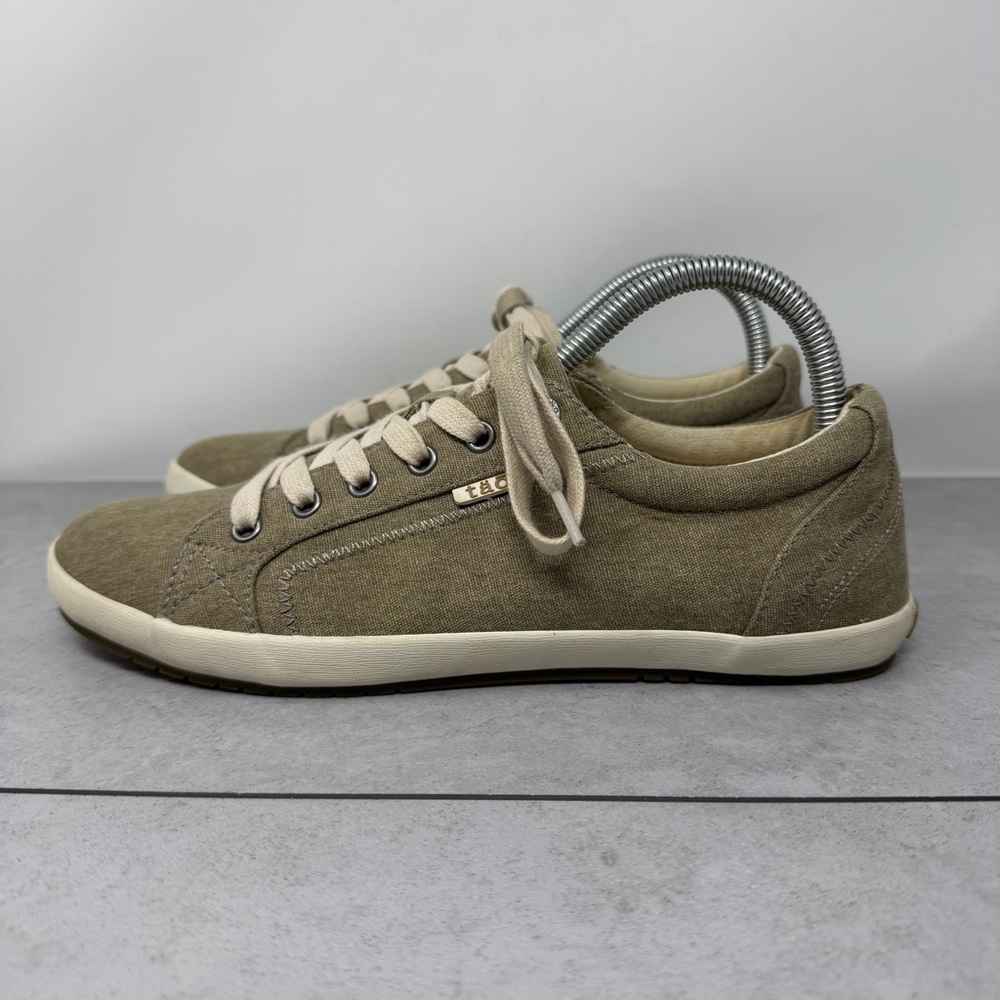Taos Footwear Khaki Wash Tan Ortho Sneakers Size 9.5